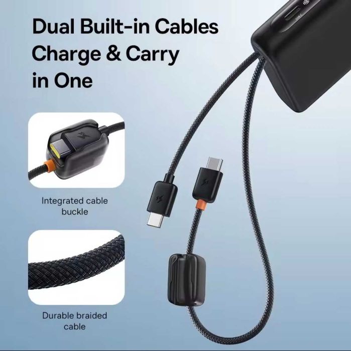 НОВЫЙ Power Bank Baseus 20000 мАч 100 Вт для зарядки ноутбука телефона