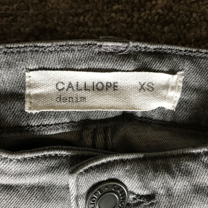 Сірі джинси скіні з високою посадкою calliope, джинсы с завышенной