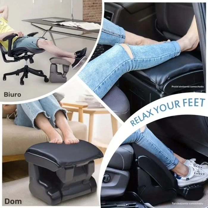 Podnóżek biurowy, ergonomiczny regulowanym podnóżek