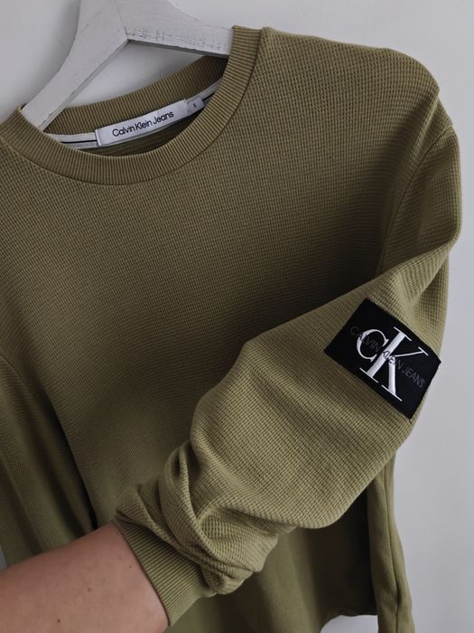Calvin Klein longsleeve bluzka długi rękaw bluza męska S