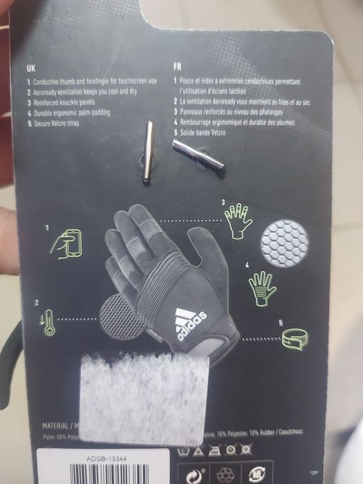 рукавички Adidas з повними пальцями (M) ADGB-13344