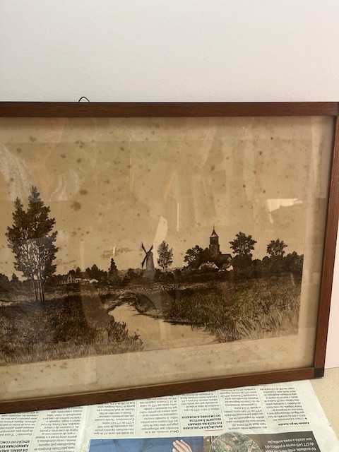 Quadro com gravura holandesa