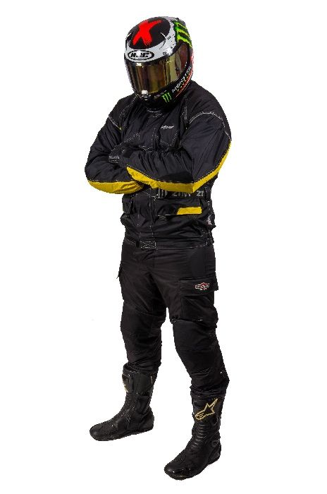 KURTKA MOTOCYKLOWA + Podpinka + Ochraniacze Made in Germany kask AGV