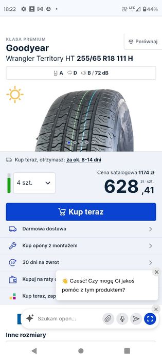 255.65.18 111 h Goodyear  territory ht 2023 opony używane
