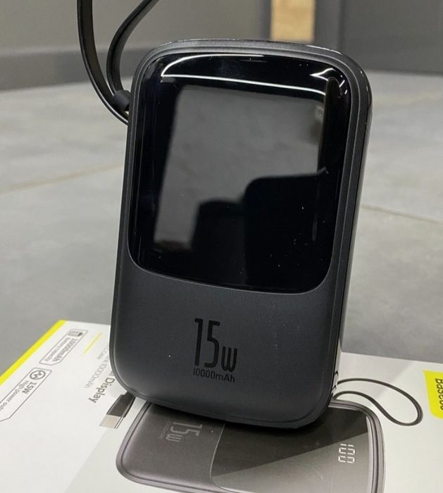 Повербанк 10000 mAh 15W Baseus Qpow, з кабелем Type-C, USB-A + USB-C +