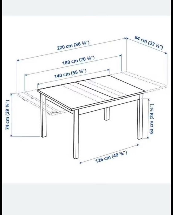 Mesa de jantar extensiva com 6  cadeiras