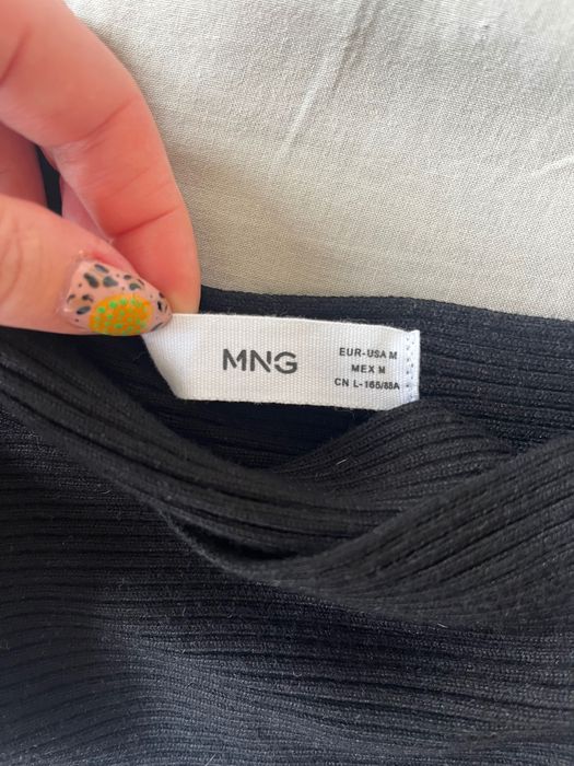 Czarny top Mango wiskoza M