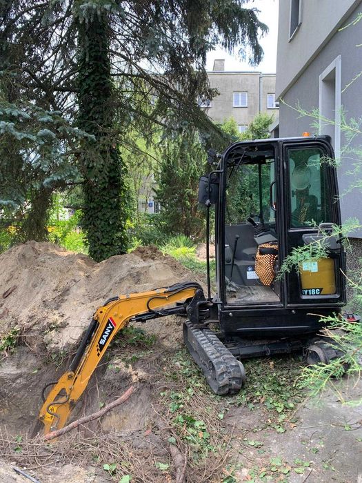DZIŚ/JUTRO Usługi Minikoparka Koparka Wynajem Warszawa