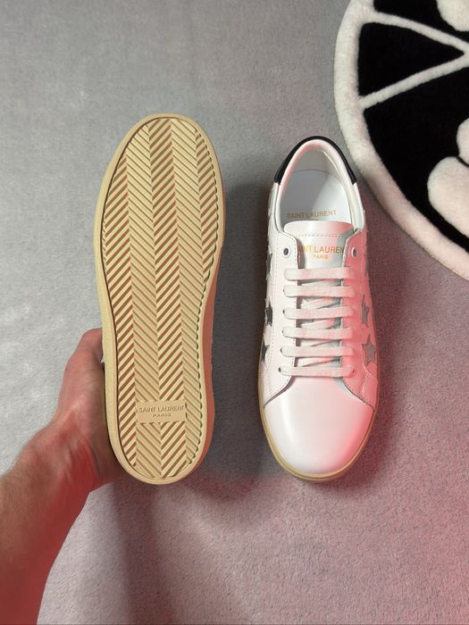В Україні!!!Кеди Saint Laurent Court Classic "White/Silver" 41-43