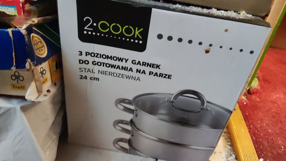 Garnek do gotowania na parze mało używany