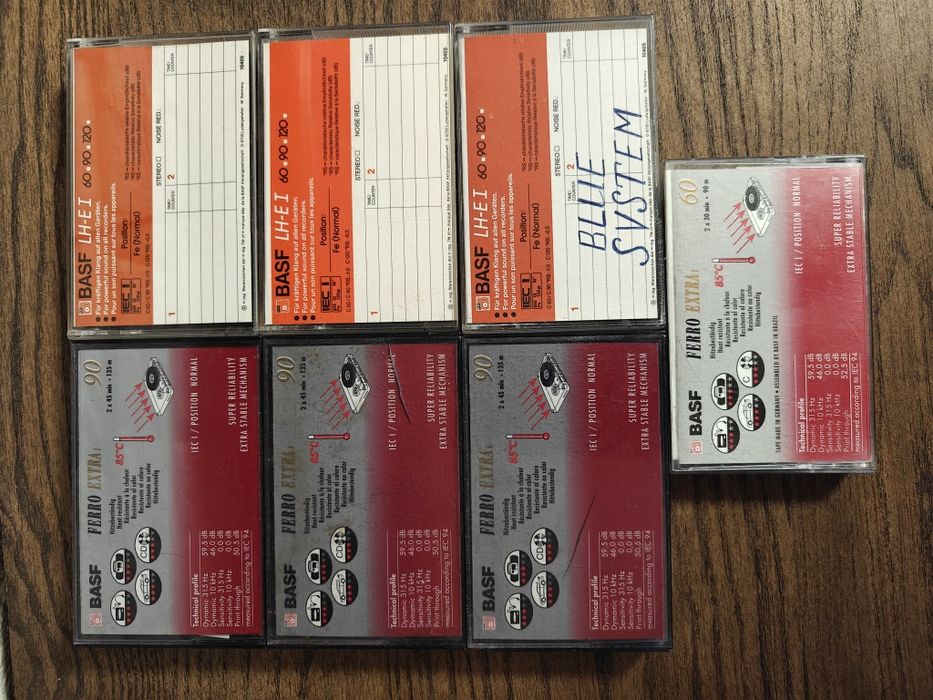 Аудіокасети, касети  BASF, TDK, Denon, Sony