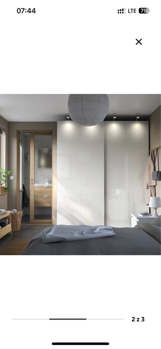 Hasvik  Ikea drzwi przesuwne połysk 200x236