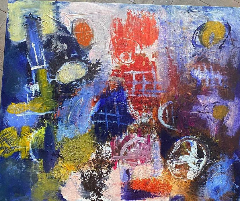 Arte abstrata - acrílico sobre tela - António Canavarro
