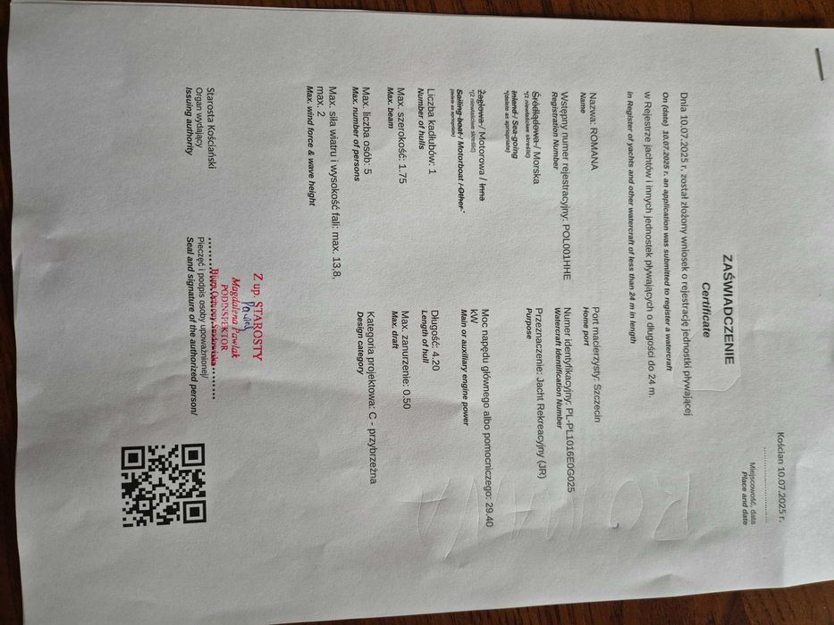 Łódź Motorowa ROMANA 430 SUZUKI 40 KM