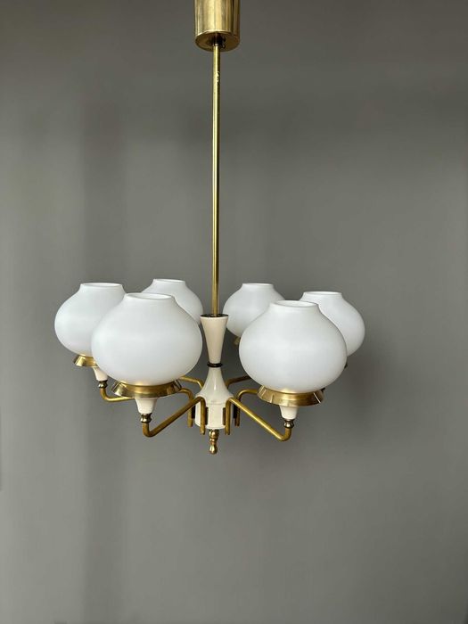 Vintage lampa wisząca Szwecja Hans-Agne Jakobssen lata 50-te żyrandol