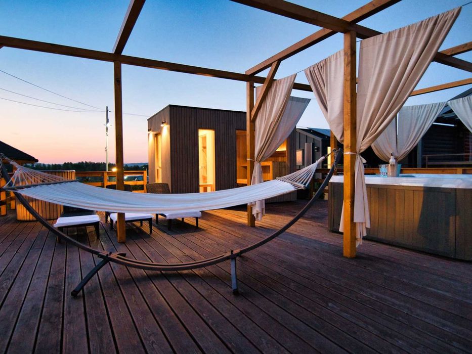 Energylandia Domek na wynajem w Zatorze - sauna, jacuzzi, basen, boiska, place zabaw, rowery