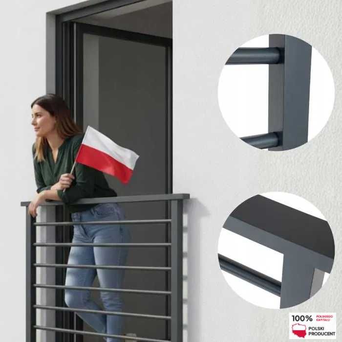 Balustrada francuska okienna aluminiowa 110 cm