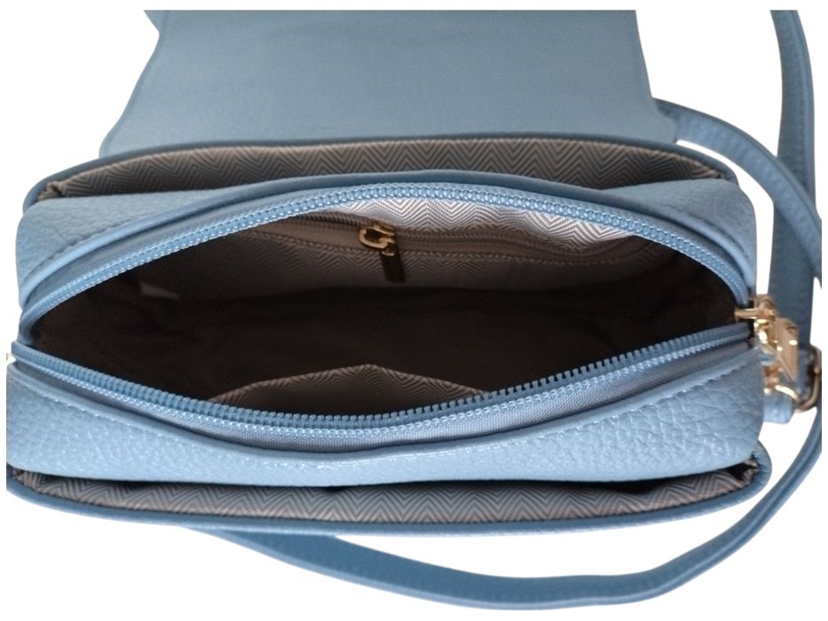 Mała Listonoszka Damska Niebieska Torebka Wizytowa Na Ramię