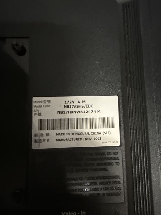 Monitor Samsung SyncMadter  172N