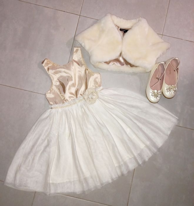 Святковий комплект сукня H&M+хутряне болеро 4-6років