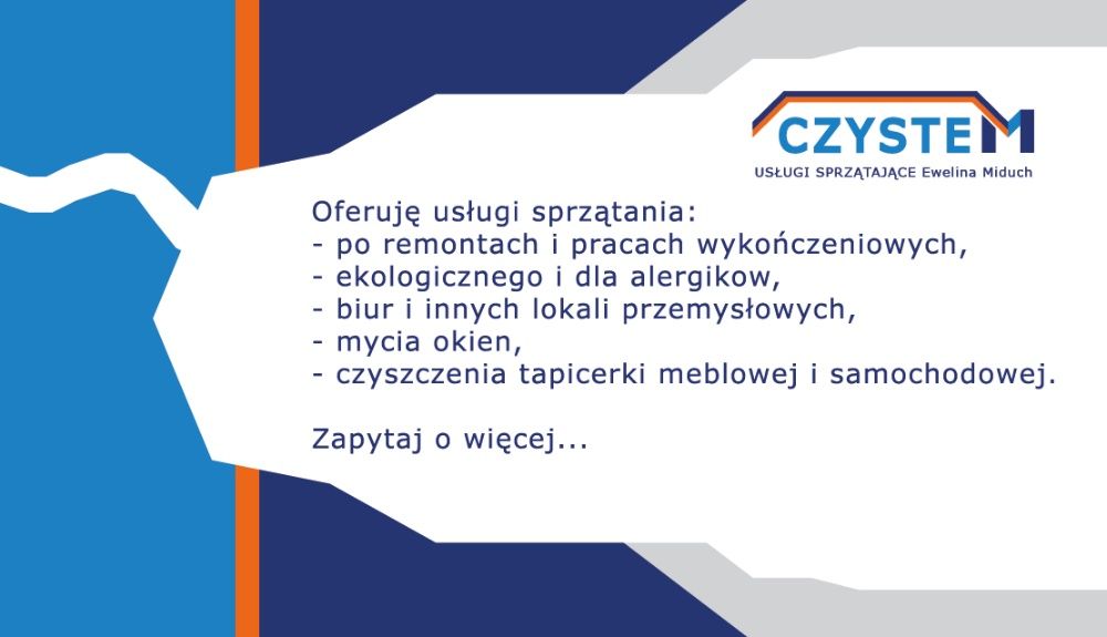 Usługi sprzątające/Sprzątanie domów/biur/poremontowe/Mycie okien/Pran