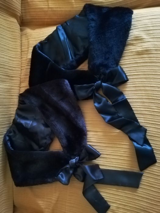 Golas em pelo com fita de cetim