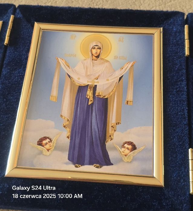 Ikona TRYPTYK prawosławny ARCHANIOŁ Michał i Gabriel. MB POKROW