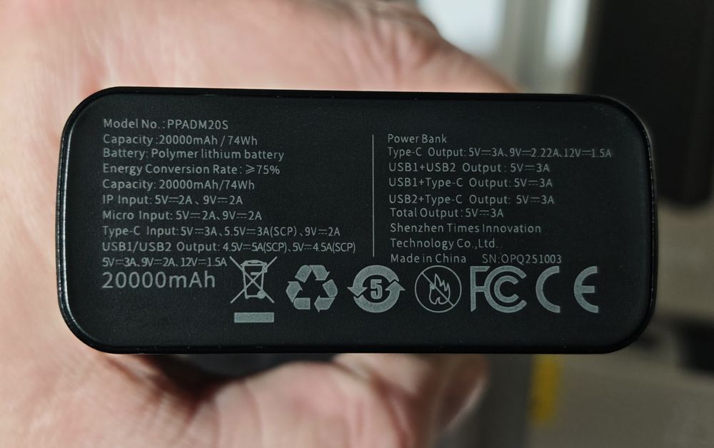 BASEUS ADAMAN 10000mAh 22.5W, 30000mAh 65W, 100W павербанки