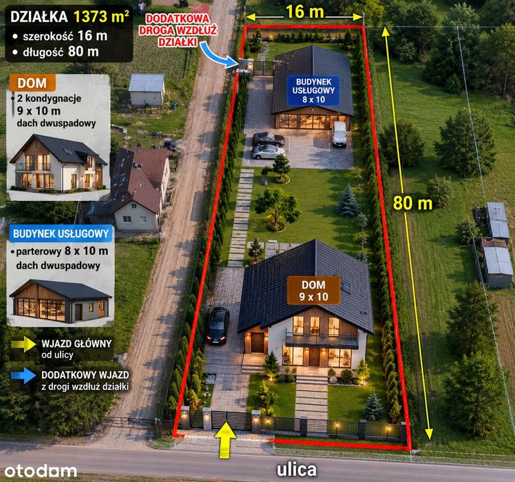 Zalesiany 5 działek do wyboru - pow. 1373 m², 2 x 1033 m², 2 x 1000 m² - Widok 3