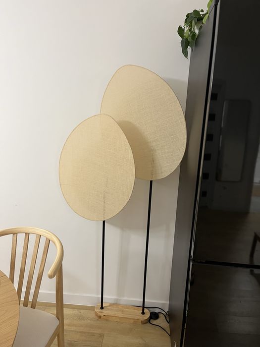 Lampa podłogowa stojąca boho japandi