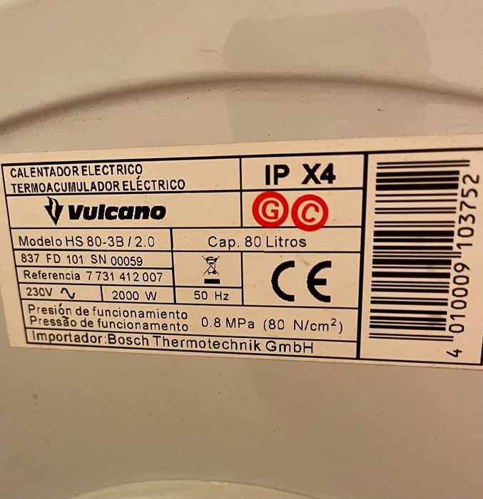 Termo acumulador elétrico 80l