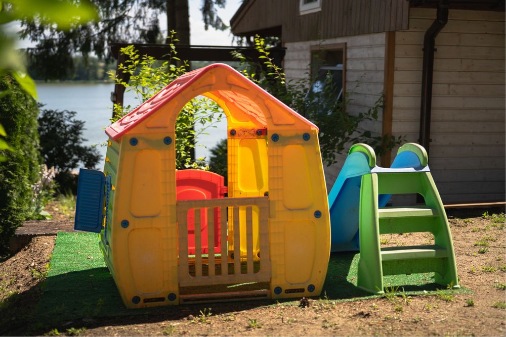 Domek widok na jezioro , Warmia i Mazury prywatny pomost rower wodny