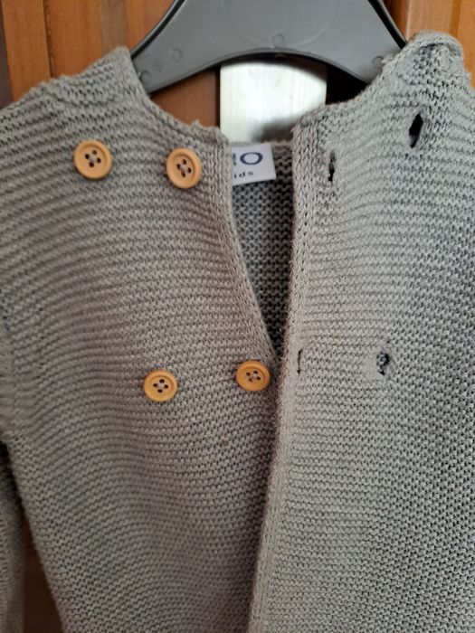 Casaco malha 100% algodão 1-3 meses