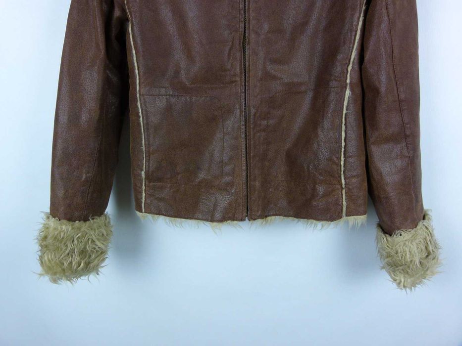 Look skórzana kurtka na futerku skóra leather 14 / 40