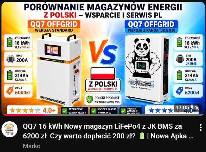 Magazyn Energii Panda JK bms Off-Grid 48V 314Ah 16KW LIFEPO4 LFP QQ7 Bogdan