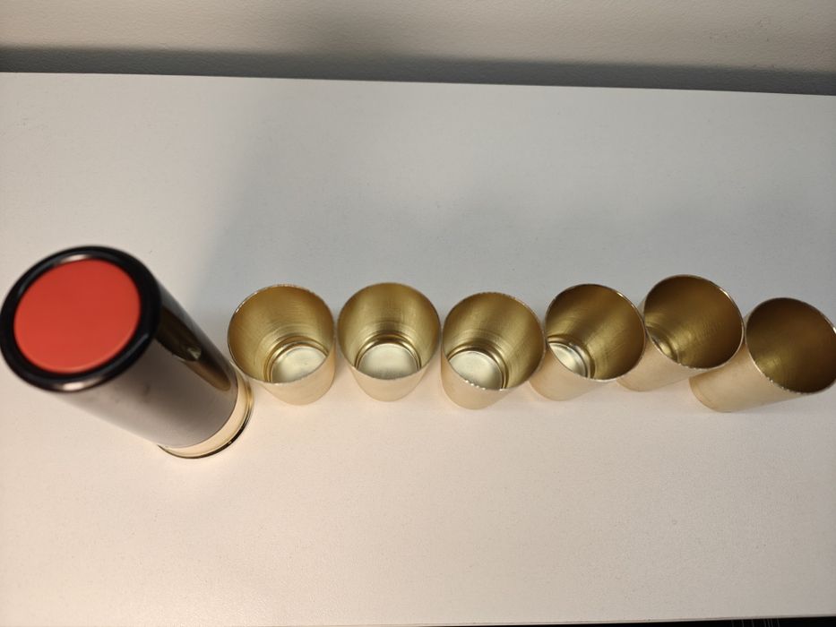 Kieliszki metalowe Kaliber 45 Wykromat - PRL