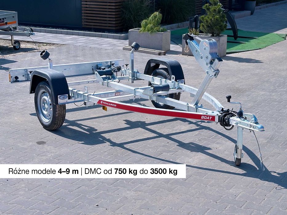 Przyczepy podłodziowe TEMARED BOAT - różne modele 4-9 m | 0,75-3,5 T