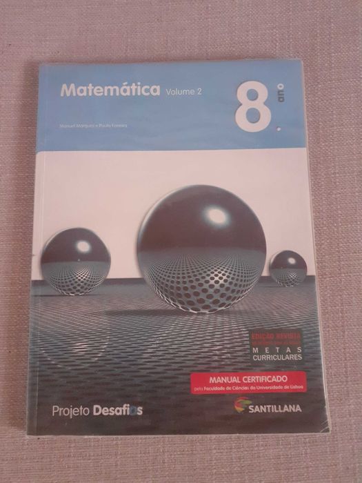 Livro escolar Matemática2-8ºano PROJETO DESAFIOS, PREÇO EM SALDO.(1€).