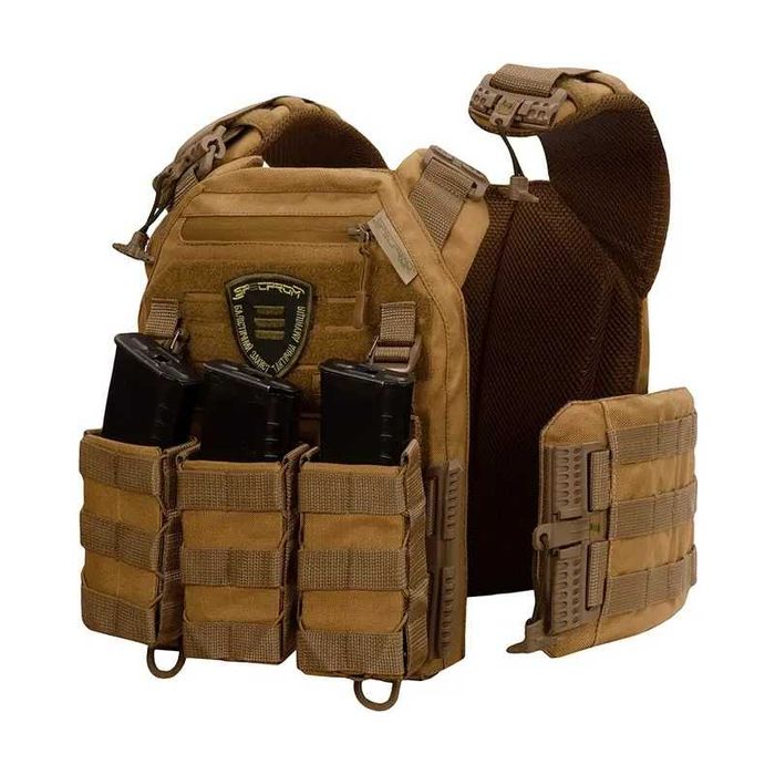 Плитоноска Warmor gen.3 Pro + 3 підсумки під магазини AK AR Койот