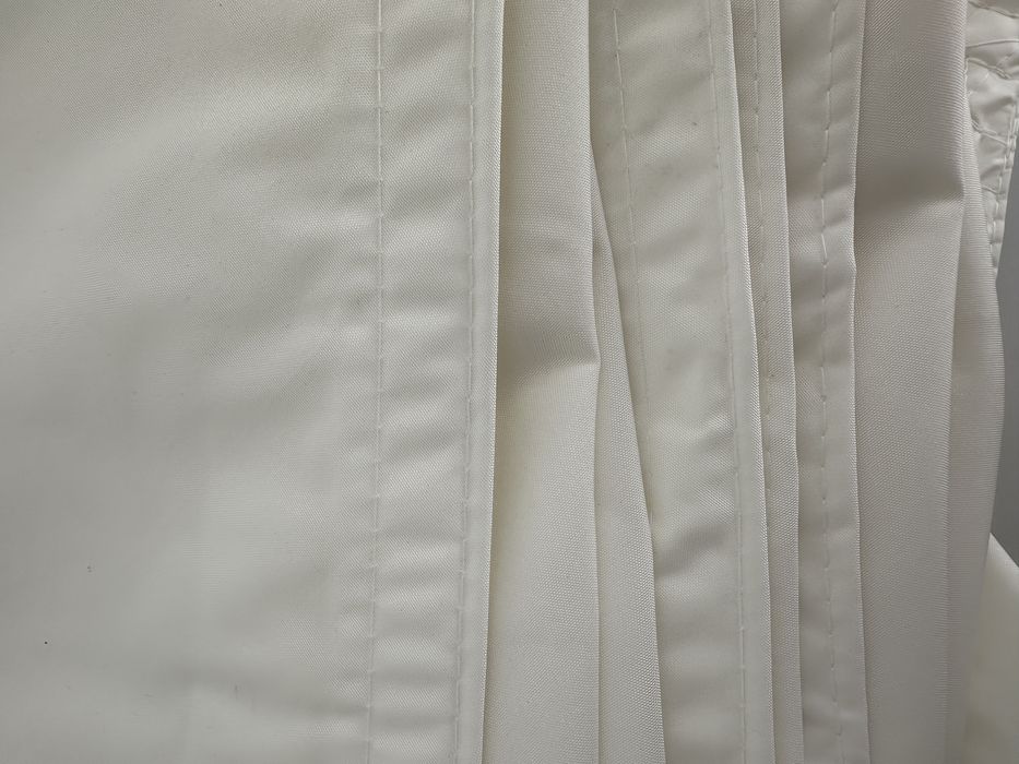 Toldo solar, impermeável, triângulo 5x5x7 m, creme/branco