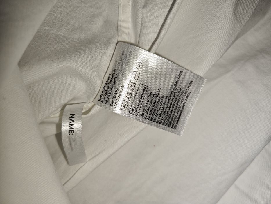 Нова рубашка сорочка біла 134 см 8 9 років hm logg святкова