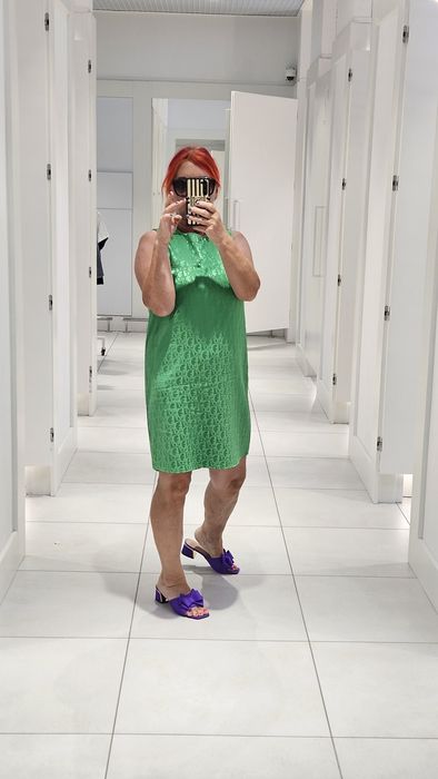 Dior Sukienka Soczysta Zieleń Monogram