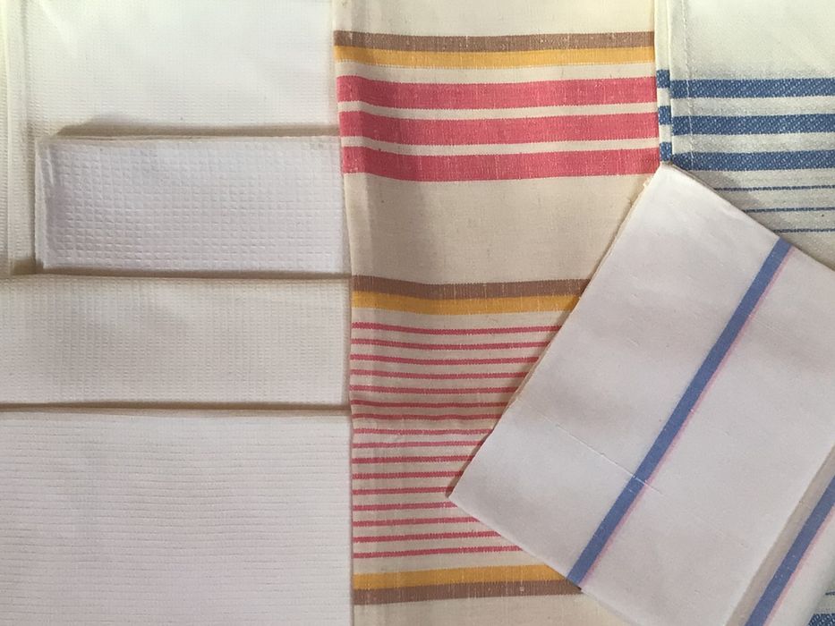 Тканина льон 100%, вафельні, білі рушн..