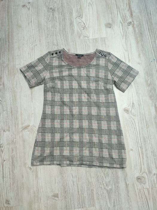 Esmara M 38 bluzka damska w kratę koszulka elegancka oversize S 36