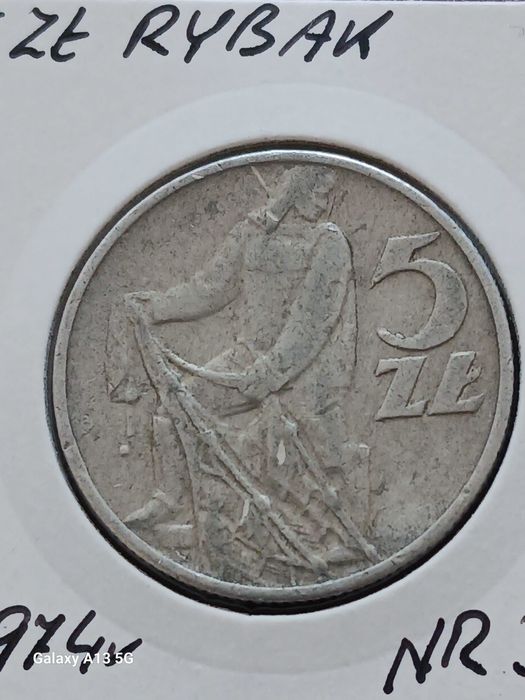 5 złotych Rybak 1974 r. - nr. 3