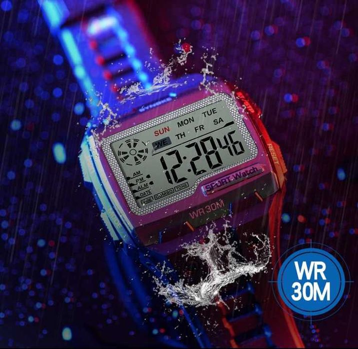 Часы водонепроницаемые мужские спортивные
