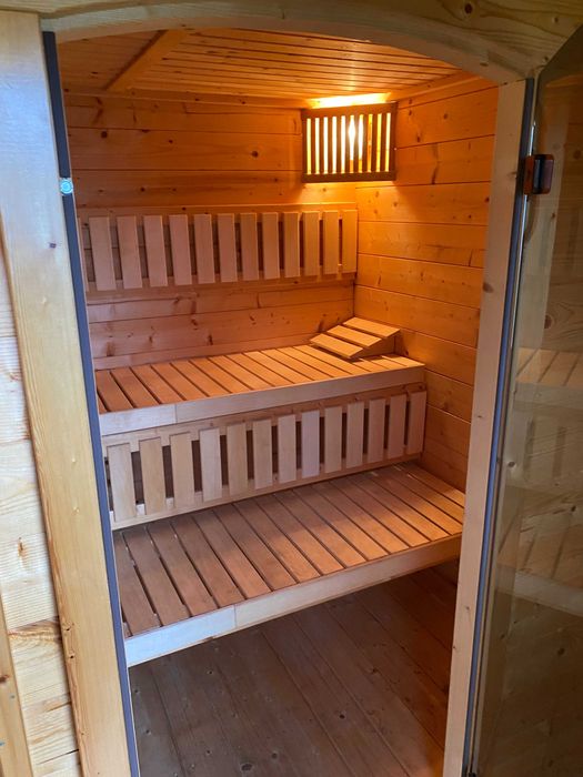 Sauna zewnętrzna duża piec 9 kW