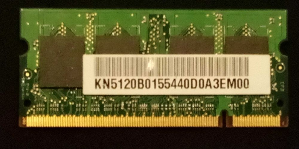 Memórias RAM portátil SODIMM DDR2 512MB 1GB64740065087105121