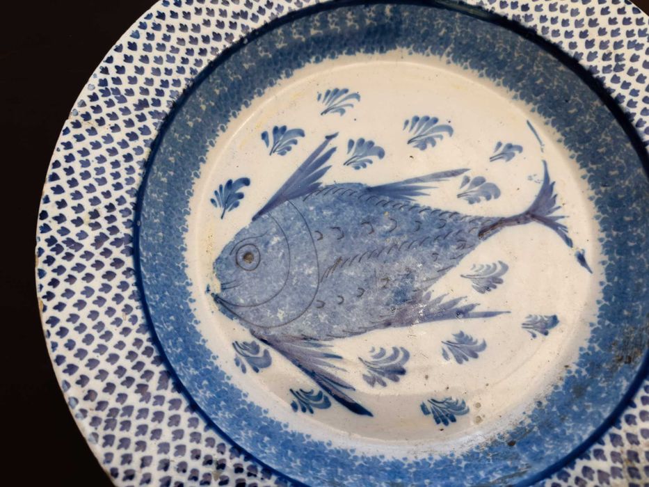 Prato Porcelana Família Chinesa Peixe, Século XIX