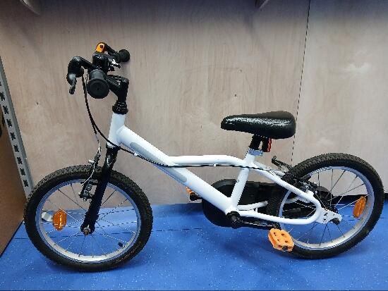 Bicicleta de Criança 16 polegadas 4-6 anos, DISCOVER 100 Branco